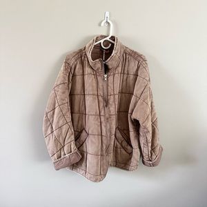FREE PEOPLE Dolman Quilted Knit Jacket